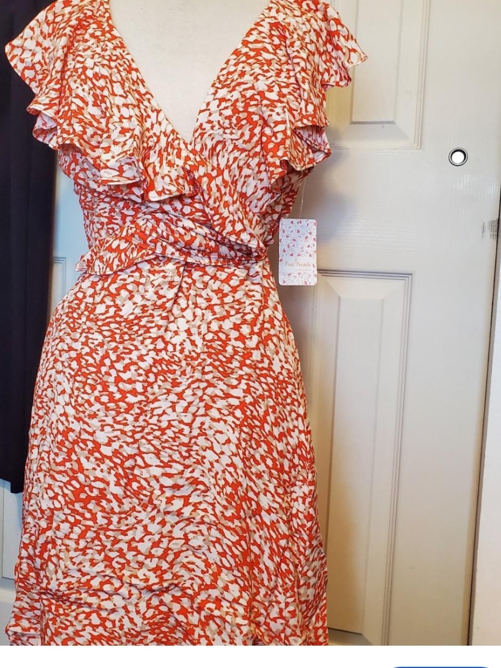 Free People Rent French Quarter Ruffle Wrap Mini Dress - Picture 7 of 7